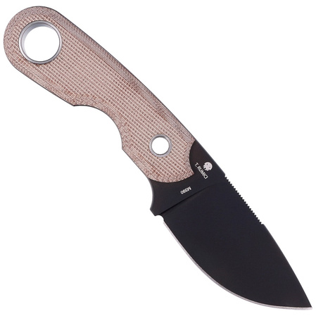 Viper Berus 1 Natural Canvas Micarta, Black PVD M390 by Tommaso Rumici Knife (VT4012DCN)