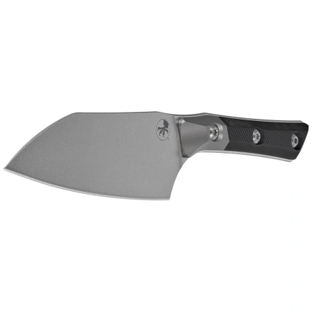 Microtech Santoku 4.2'' Kitchen Knife Titanium  Bolster/Black G10, Stonewashed M390MK (3300B-10BK)