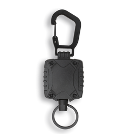 Barbaric Retractor with Clip Black ABS, Metal Carabiner, 75cm (16246-NE)