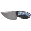 Kizer Finch Knife Black G10/Blue-White Vortex Micarta, Satin AEB-L by Vincent Rizzo (1134A3)