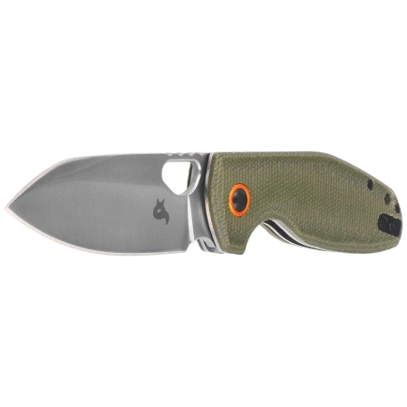 BlackFox Puffy Knife OD Green Canvas Micarta, Satin 10Cr15CoMov (BF-786 MOD)
