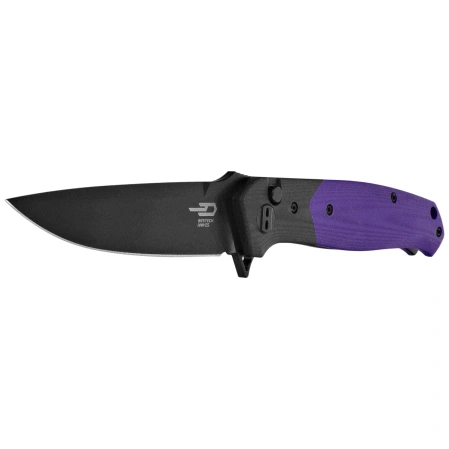 Bestech Swordfish Knife Black/Purple G10, Black PVD 14C28N (BG62C)
