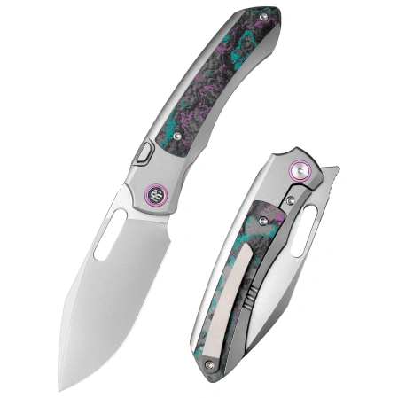 Remette Orca Knife Gray Titanium/Jazzy CamoCarbon, Pearlescent M390 (ORCAJY)