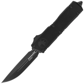 Microtech Scarab II Gen III Executive D/E-S OTF Knife Black Aluminum, Tactical DLC M390MK by Tony Marfione (1181-1T)