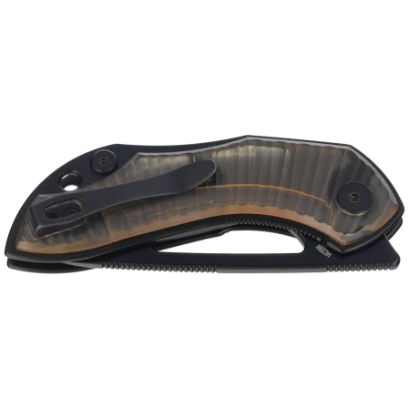 Nóż składany Bestechman Triassic Clear Ultem, Black PVD 14C28N by Denis Simonutti (BMK17E)