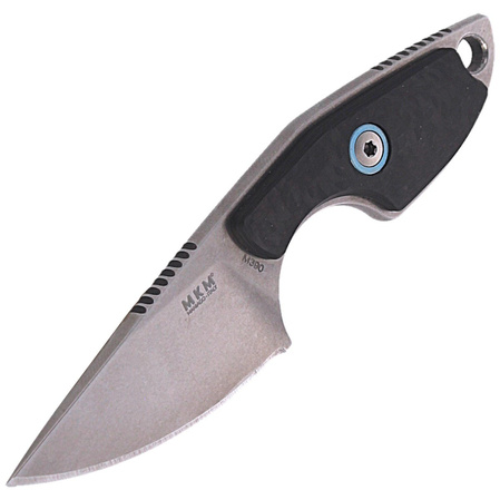 MKM Mikro 1 Carbon Fiber Neck Knife, Stonewashed M390 by Jesper Voxnæs (MKMR01-CF)