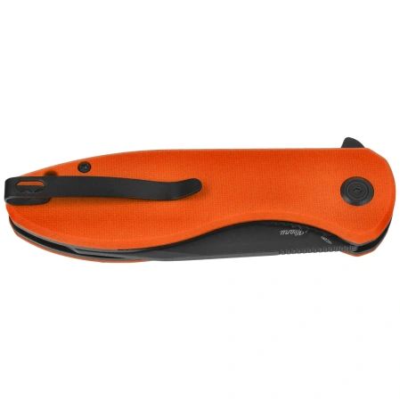 Kubey Knife Master Chief Orange G10, Blackwashed 14C28N by Keanu Alfaro (KU358O)