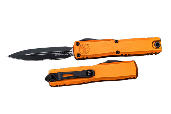 Microtech Ultratech Gen IV D/E OTF Knife Orange Aluminum, Black M390MK by Tony Marfione (11224-1OR)