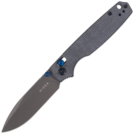 Kizer Pokiman CD Knife Black Micarta, Gray Stonewashed AEB-L (V3789A1)