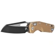 Microtech MSI S/E Knife Fluted Brown Aluminum, Black M390MK by Tony Marfione (210-1FLBN)