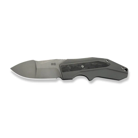WeKnife Coral SLT Gray Titanium/Marble Carbon Fiber, Gray Stonewashed 20CV by Gustavo T. Cecchini (WE24044-2)