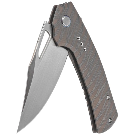 Nóż składany WE Knife Nefaris LE No 051/160 Tiger Stripe Titanium, Hand Rubbed Satin CPM 20CV (WE22040D-4)