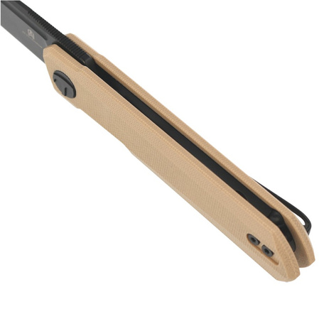 Nóż składany Bestechman Mini Dundee Khaki G10, Black PVD D2 by Ostap Hel (BMK03I)