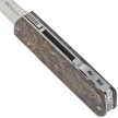 Maserin Silver 410/G Knife Black-Gold Fat Carbon, Satin Elmax by Bruno Bruna
