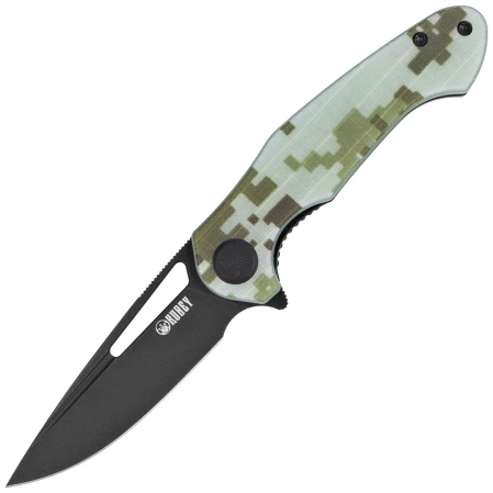 Nóż składany Kubey Dugu Camo G10, Blackwashed 14C28N (KU210L)