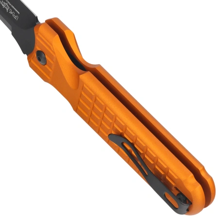 Fox Predator II 2F Full Auto Knife Orange Aluminium, Black Idroglider Hybrid Cryo (FX-448 AL O)