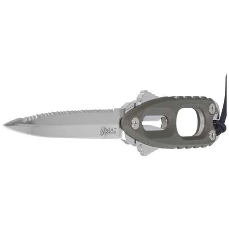 MAC Coltellerie Gunster Diving Knife Green FRN, Satin MA5 by Moris Baroni (GNR11.V)