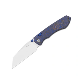 Nóż składany Kizer Wharning Blue-Purple Vortex Pattern Micarta, Satin N690 by Johan Jordaan (V3738BW2)
