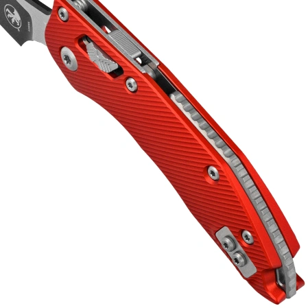 Nóż składany Microtech Stitch-M Ram-Lok S/E Fluted Red Aluminium, Black M390MK by Borka Blades and Tony Marfione (169RL-1FLRD)