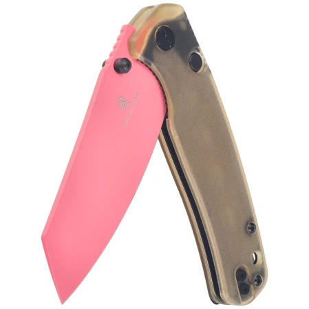 Nóż składany Bestechman Cicada's Wing-TL Clear Ultem, Pink 10Cr15CoMoV (BMK24J)