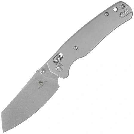 Bestechman Cicada's Wing Knife Grey Slab Side Stainless Steel, Stonewashed 10Cr15MoV (BMK06-S-7)