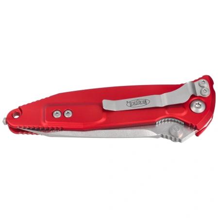 Microtech Socom Elite T/E-M Knife Red Aluminium, Stonewashed M390MK by Tony Marfione (161-10RD)