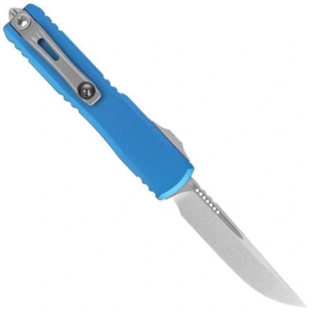 Nóż automatyczny OTF Microtech Ultratech Gen IV S/E Blue Aluminium, Stonewashed M390MK by Tony Marfione (11214-10BL)
