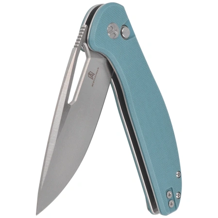 Nóż składany Bestechman Whalefin Blue G10, Stonewashed / Satin D2 (BMK18B)