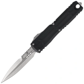 Microtech Ultratech EX-ZBP Bayonet Signature OTF Knife Black Aluminum, Stonewashed M390MK by Tony Marfione (1120EX-10S)