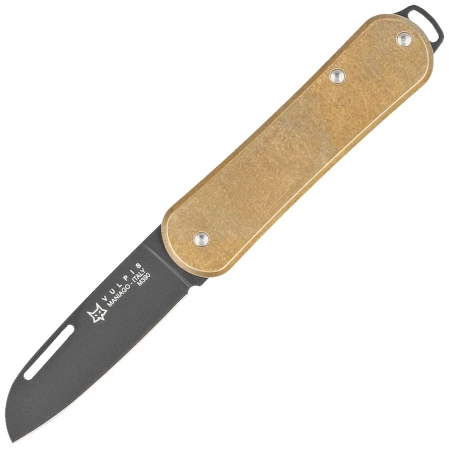 Scyzoryk Fox Vulpis Brass, Black Top Shield M390 (FX-VP108 OTB)