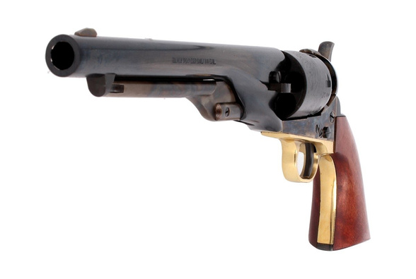 Pietta 1860 Colt Army Steel Hand Engr .44 revolver set: Round Balls, Safety Glasses, Percussion Caps, Capper