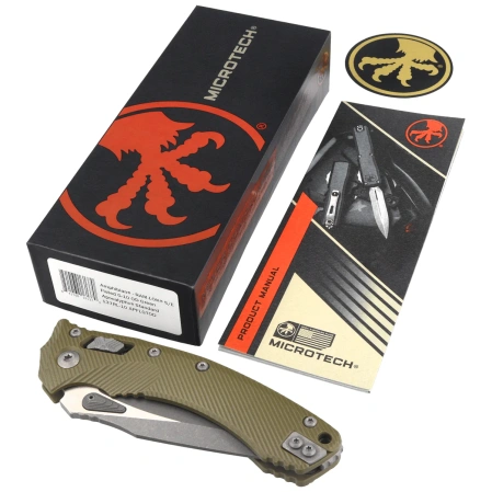 Nóż składany Microtech Amphibian Ram-Lok S/E OD Green Fluted G10, Apocalyptic M390MK by Tony Marfione (137RL-10APFLGTOD)