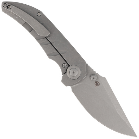 Nóż składany WE Knife Riff-Raff Gray Titanium, Gray Stonewashed CPM 20CV by Matthew Christensen (WE22020B-3)