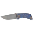 Nóż składany Spartan Blades Harsey Folder 3.25 Plague Doctor Blue Titanium, Stonewashed MagnaCut by William W. Harsey (SF10 Custom Plague BLU)