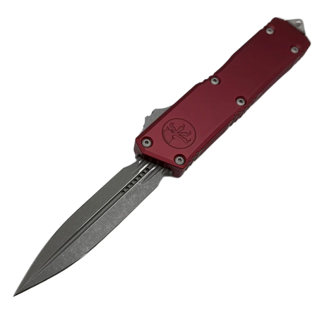 Microtech Scarab II Gen III Executive D/E OTF Knife Merlot Aluminum, Apocalyptic M390MK by Tony Marfione (1175-10APMR)