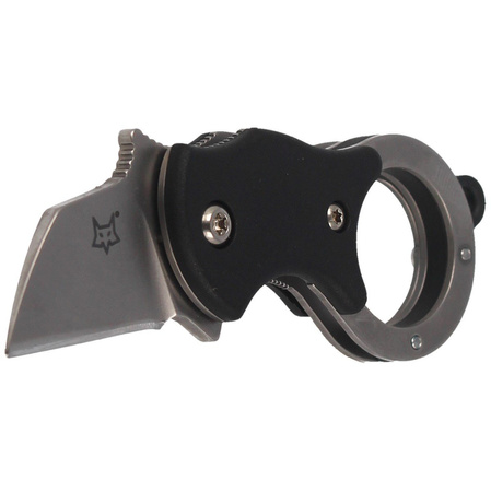 FOX Mini-TA Folding Knife FRN Black, Bead Blasted Blade (FX-536)