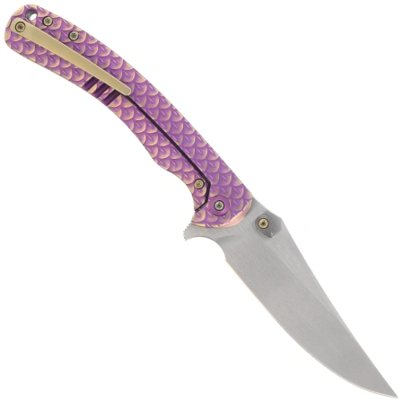 WeKnife Dracarys LE No ???/199 Purple / Golden Titanium, Hand Rubbed Satin M390 (WE25061B-2)
