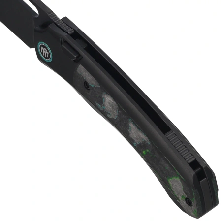 Nóż składany Remette Orca Black Titanium/Kelp Bed CamoCarbon, Black DLC Pearlescent M390 (ORCAKDD)
