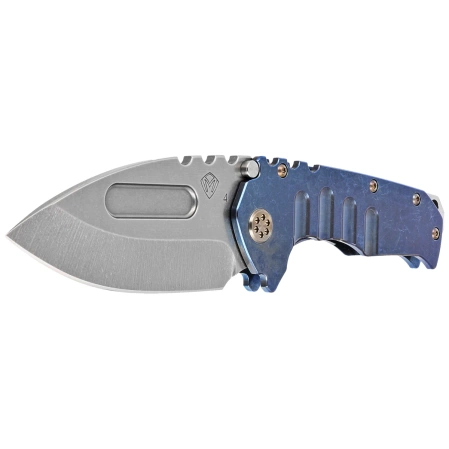 Medford Praetorian T DP Blue Titanium, Bronze HW/Clip, Tumbled S45VN by Greg Medford