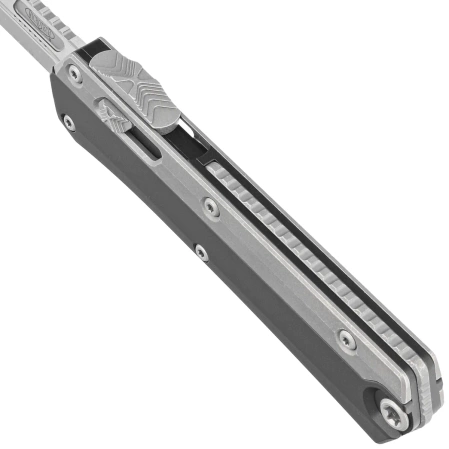 Microtech Glykon D/E Bayonet Black Aluminium / Apocalyptic Titanium, Apocalyptic M390 by Tony and Sean Marfione (184-10AP)