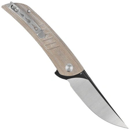 Bestech Swift Beige Micarta, Satin/Black D2 Knife (BG30C-2)