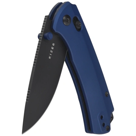 Nóż składany Kizer T1 CD Blue Titanium, Black Matte DLC Ultra M390 by Uli Hennicke (Ki3490.2CDA2)