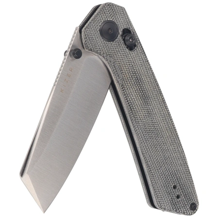 Kizer Madrac Knife Black Norplex UltreX Micarta, Satin Nitro-V by Matteo Pignatelli (V3693A3)