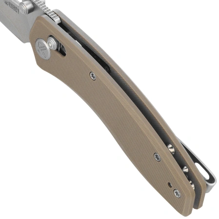 Nóż składany Kubey Caiman Tan G10, Satin San Mai M2 by Maksim Epifantsev (KU421D)