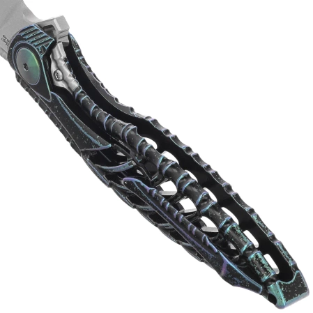 RikeKnife Thor6 Black / Green Titanium, Satin M390 (RK Thor6-M-BG))