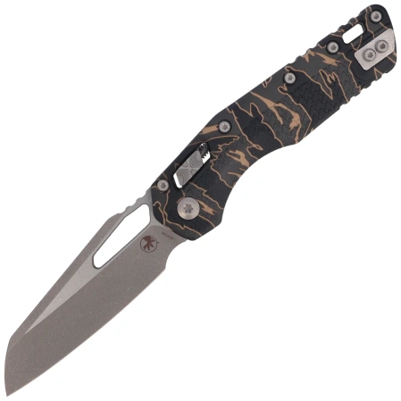 Microtech MSI S/E Knife Tiger Stripe Camo Tri-Grip Polymer, Apocalyptic M390MK by Tony Marfione (210T-10APPMTSC)