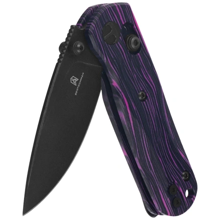 Bestechman Sprite Knife Black-Purple G10, Black Stonewashed M390 (BMK21E)