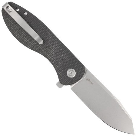 Nóż składany Kubey Knife Master Chief Black Micarta, Bead Blast AUS-10 by Keanu Alfaro (KU358H)