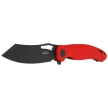 Kubey Drake Knife Red G10, Blackwashed 14C28N by Maksim Tkachuk (KU239H)