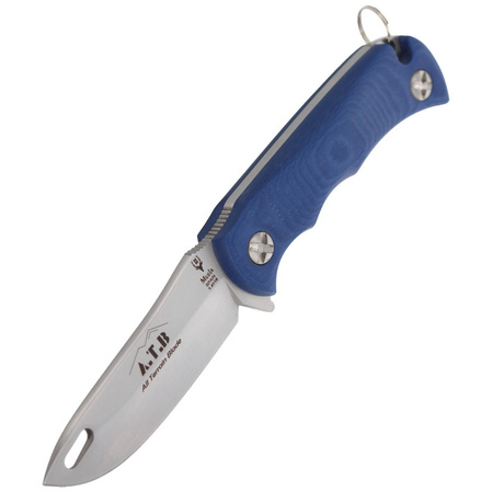 Muela Knife All Terrian Blade Blue Micarta, Satin X50CrMoV15 (ATB-9BL)